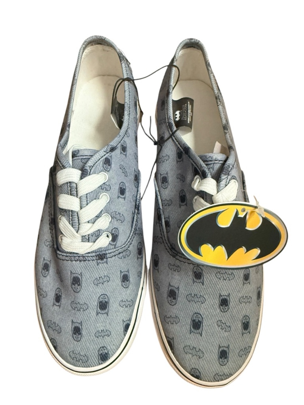 Bioworld Grey and Black Batman Logo Classic Sneaker